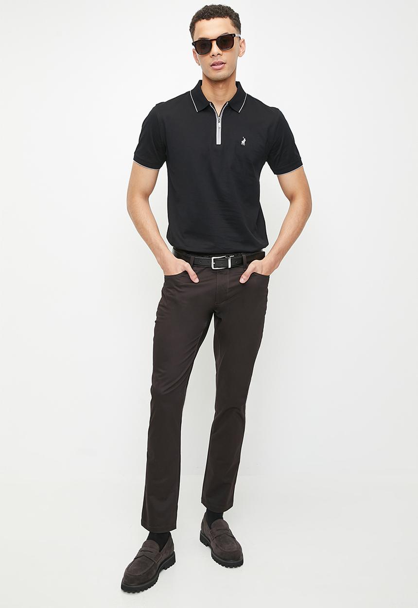 POLO - Mens Essential 5 Pocket Slim Leg Trouser - Chocolate