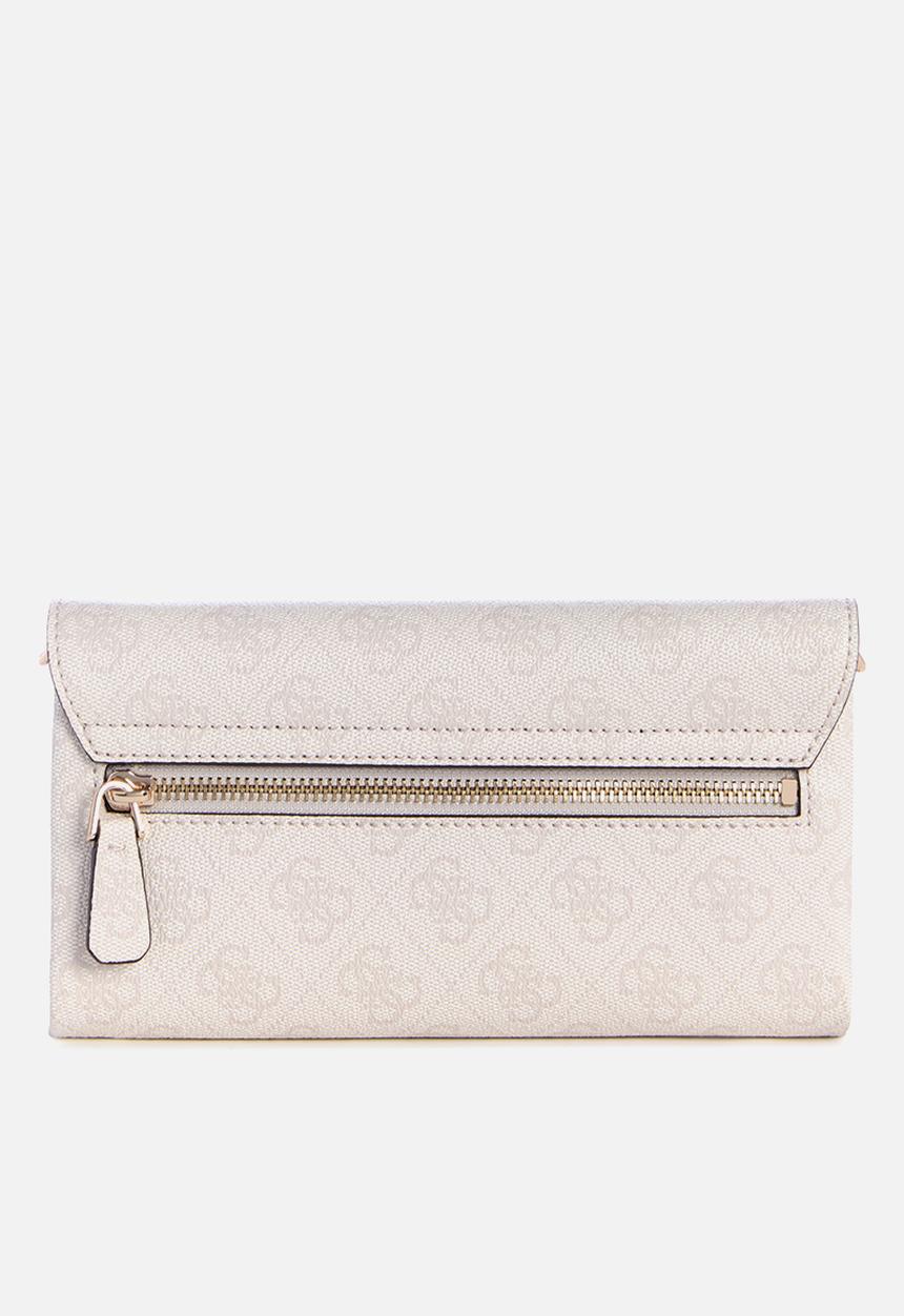 GUESS - Noelle flap crossbody bag-white