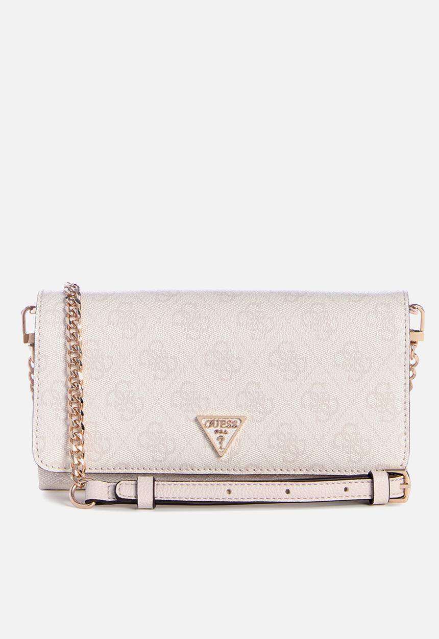 GUESS - Noelle flap crossbody bag-white