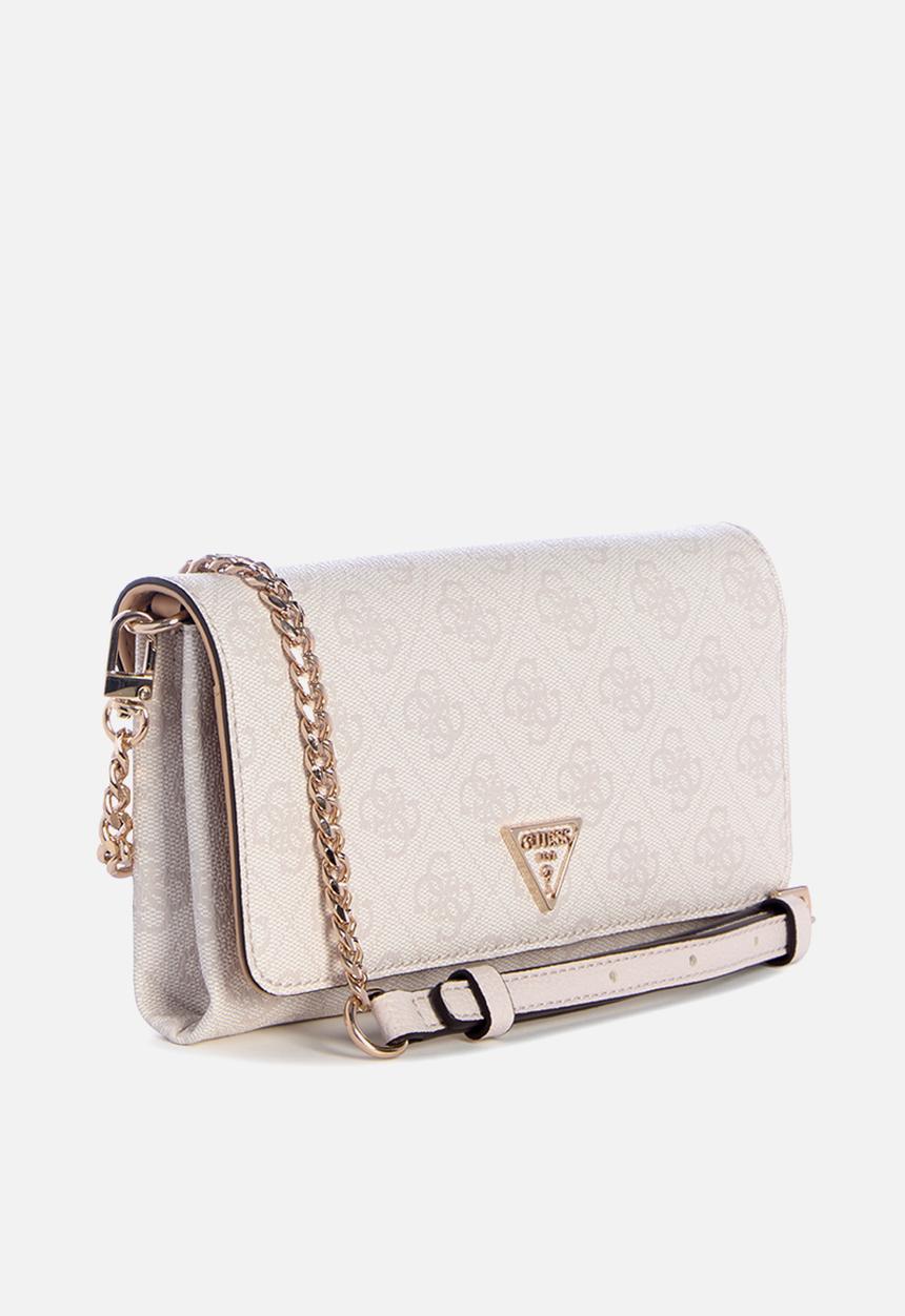 GUESS - Noelle flap crossbody bag-white