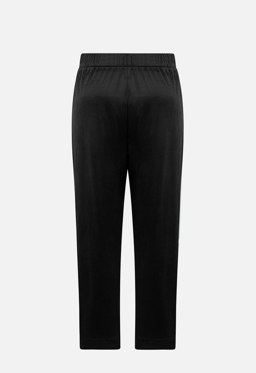 Hunkemoller - Pants velours piping - black