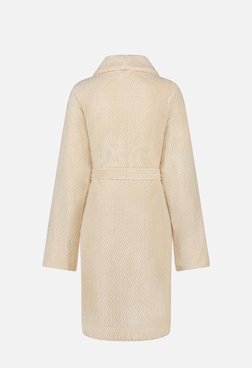 Hunkemoller - Robe short jacquard fleece - white