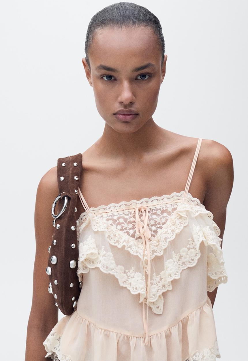 MANGO - Top Carino - Light Pastel Pink