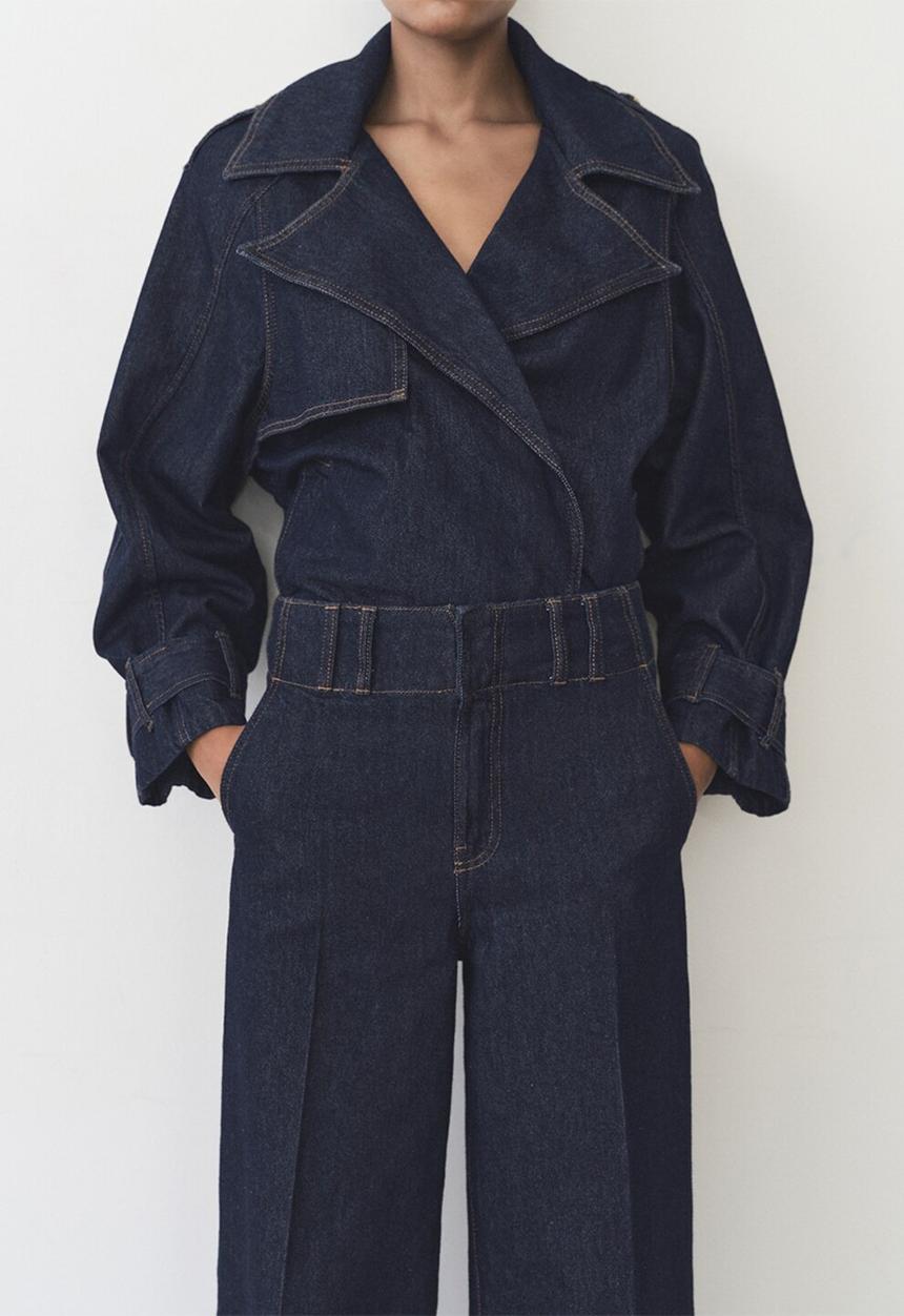 MANGO - Trousers Mar - Open Blue