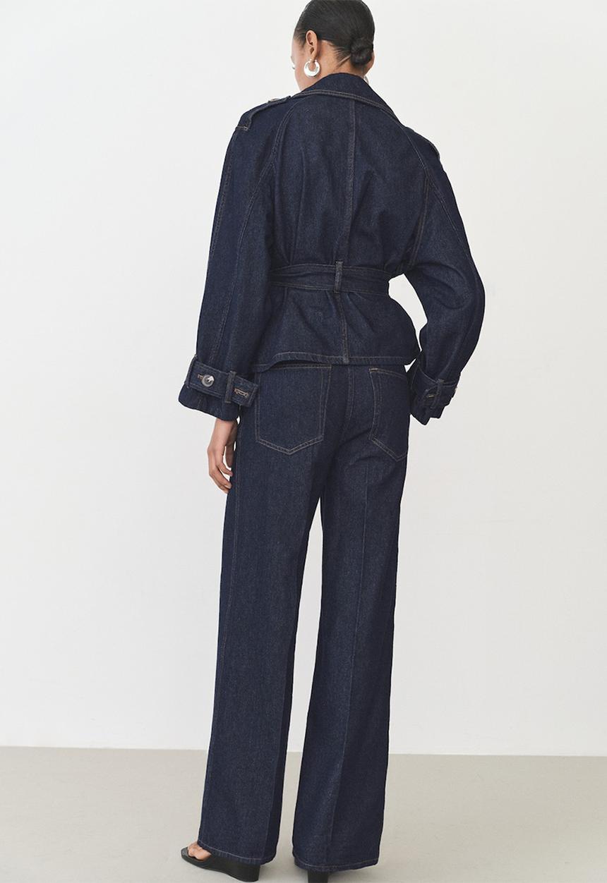 MANGO - Trousers Mar - Open Blue