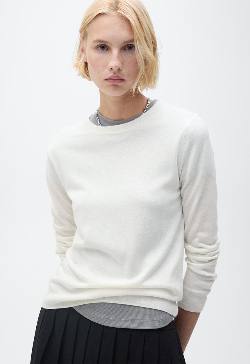 MANGO - Sweater Lucca - Light Beige