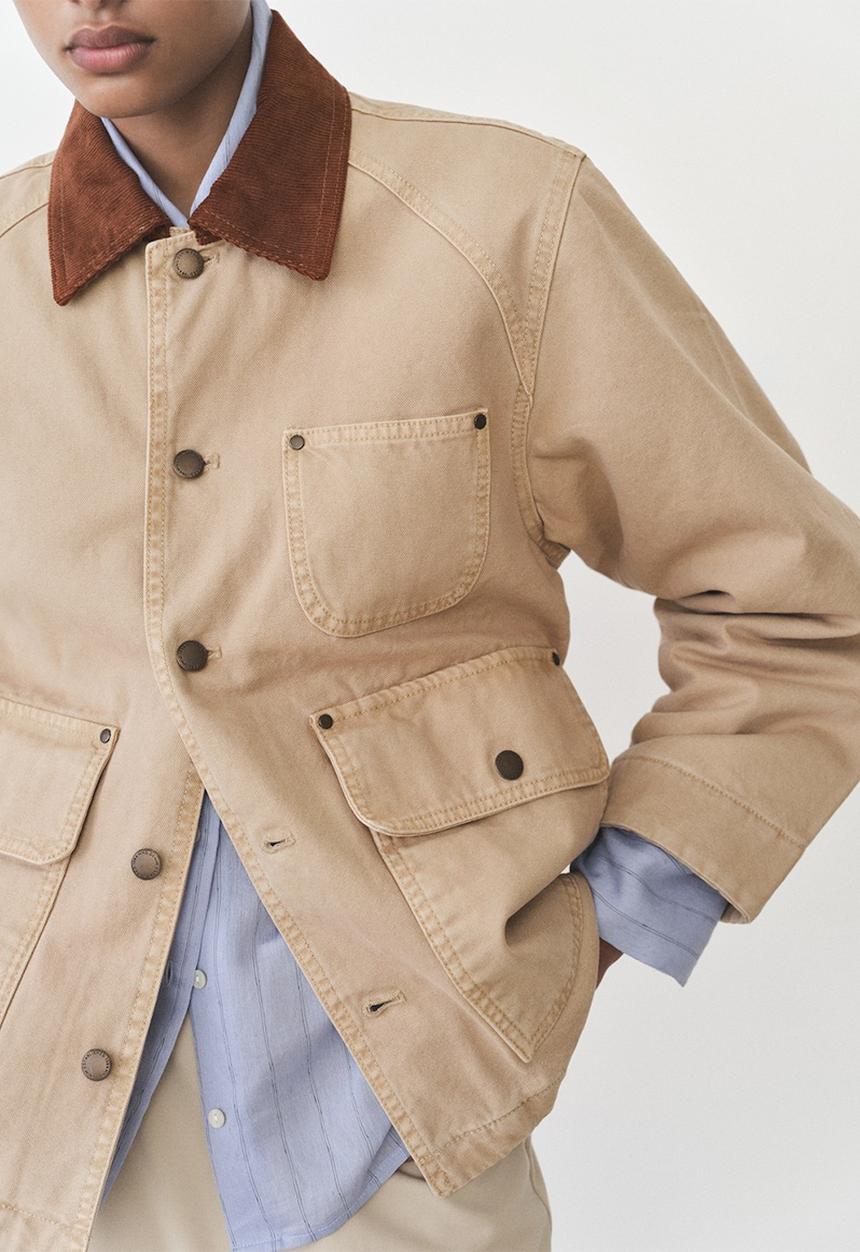 MANGO - Jacket Rio - Light Pastel Brown