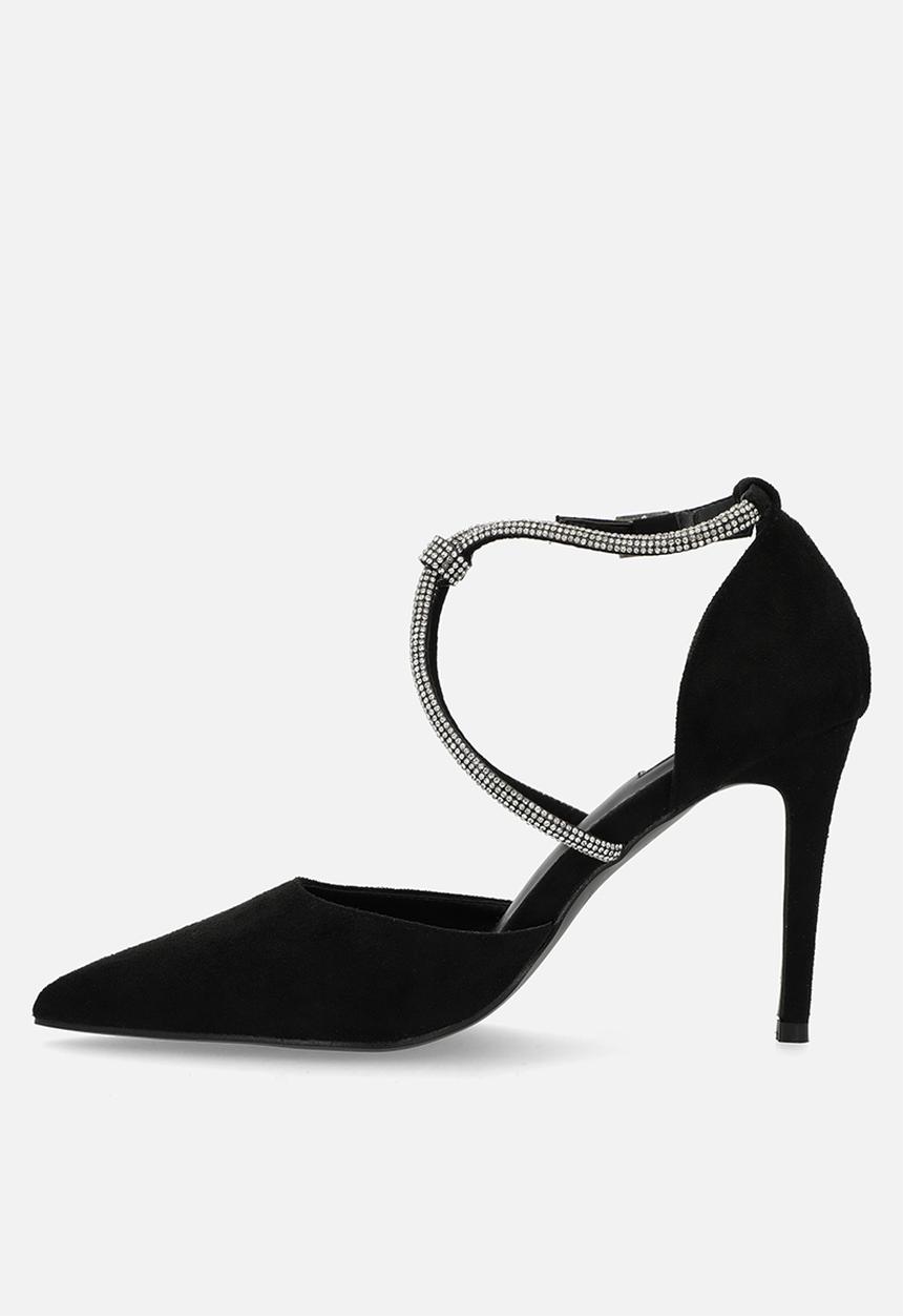 Plum - Bianca ankle strap - black