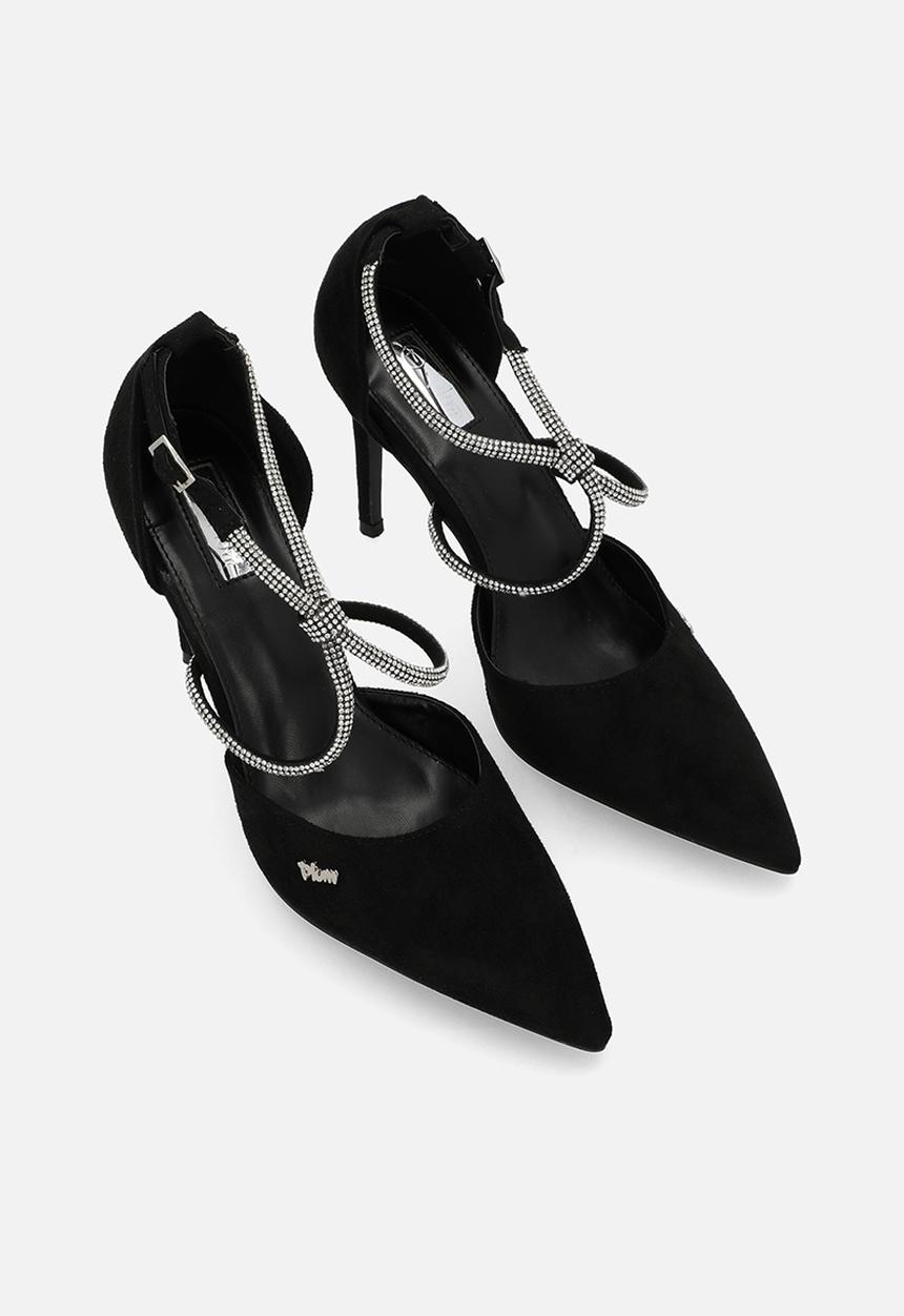 Plum - Bianca ankle strap - black