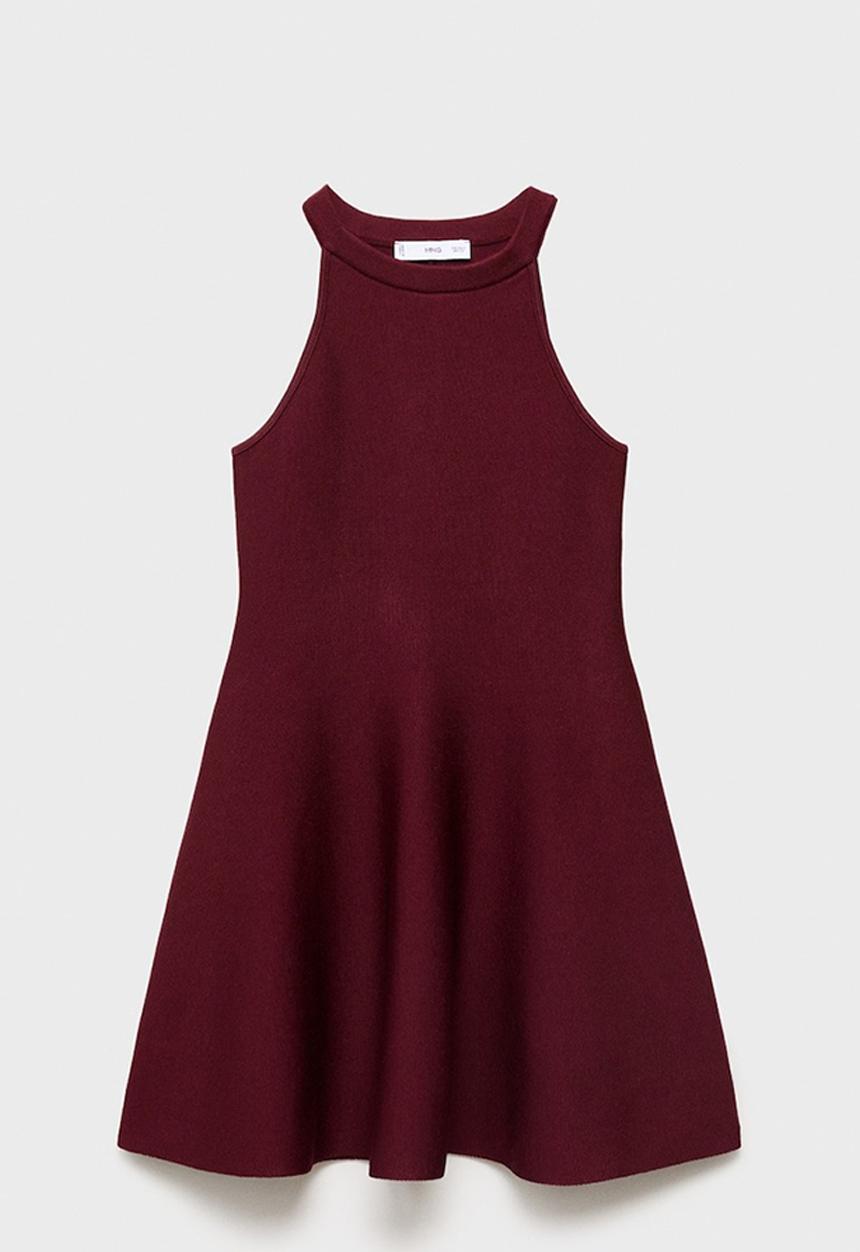 MANGO - Dress Xiqui - Dark Red