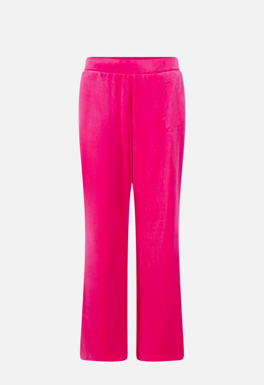 Hunkemoller - Pants straight leg velours - pink