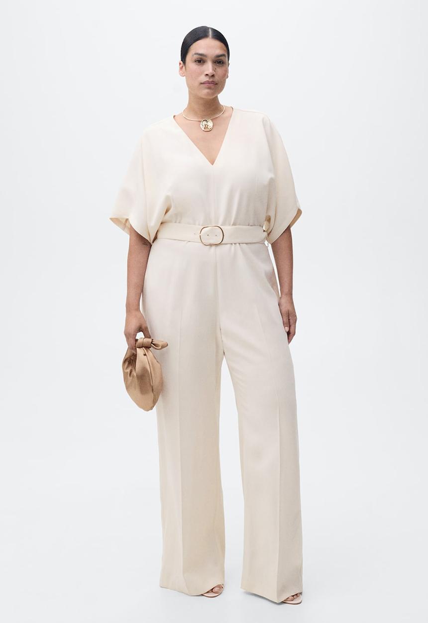 MANGO - Jumpsuit Junny - Light Beige