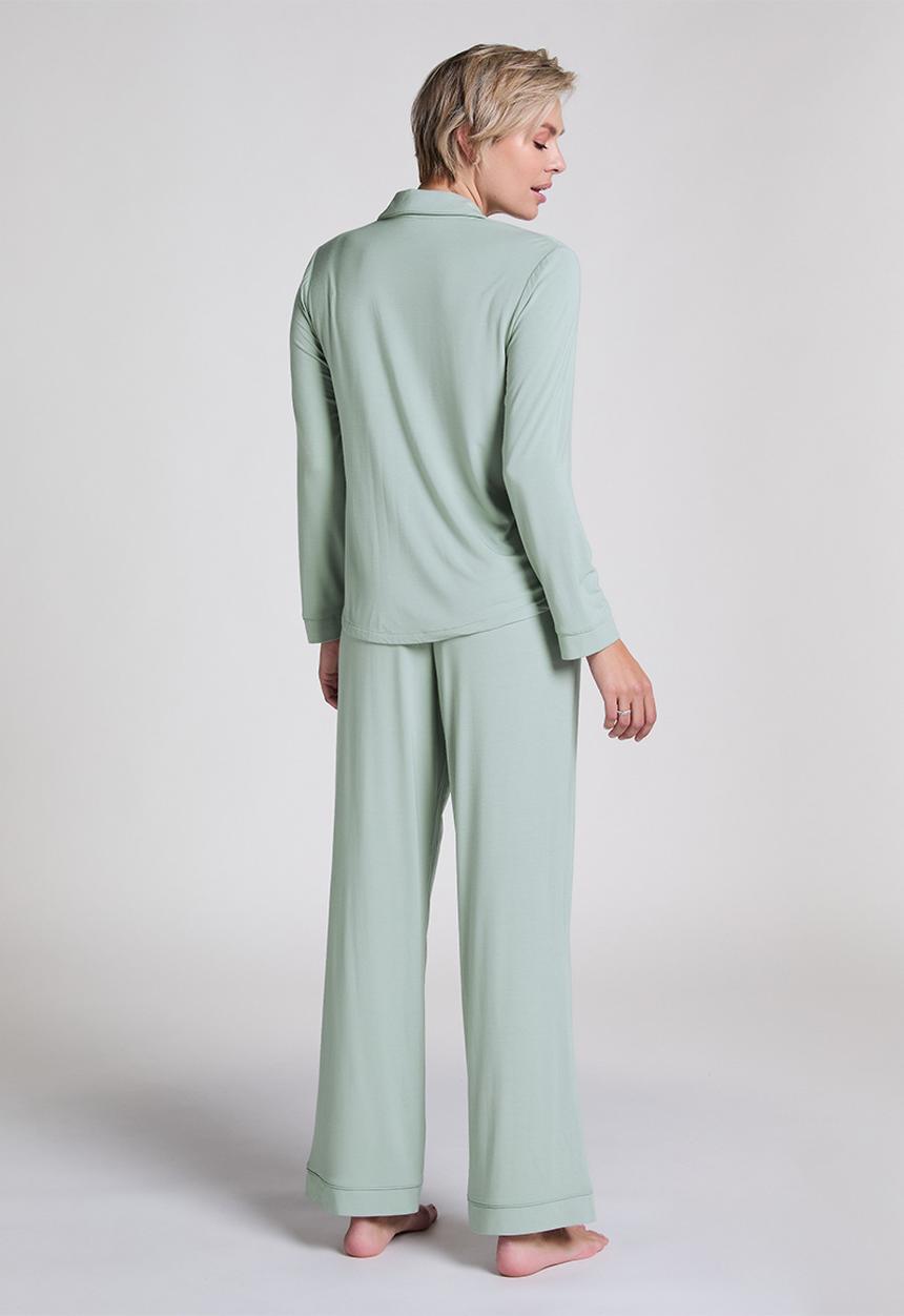 Hunkemoller - Jacket long sleeve jersey essential - green