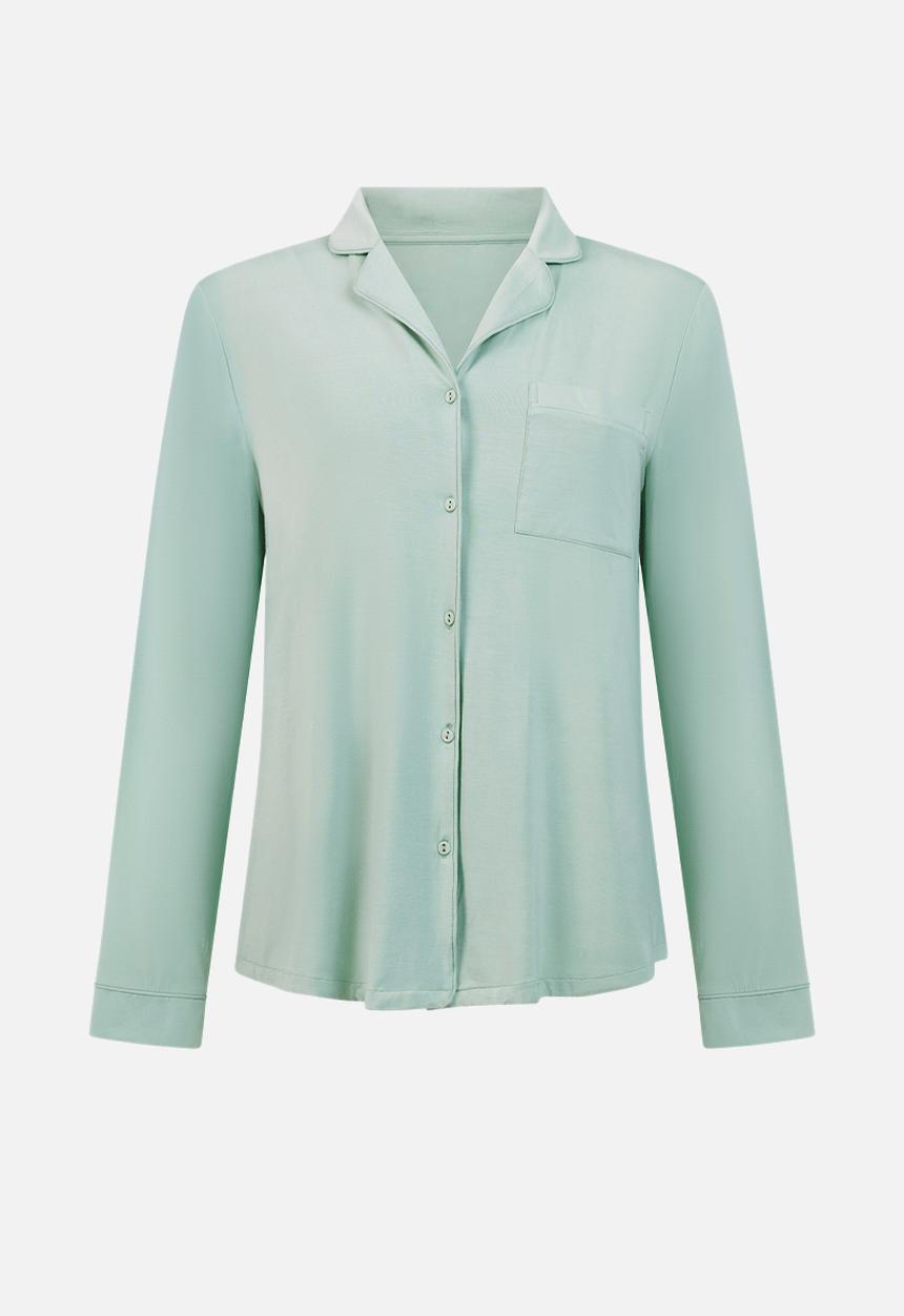Hunkemoller - Jacket long sleeve jersey essential - green