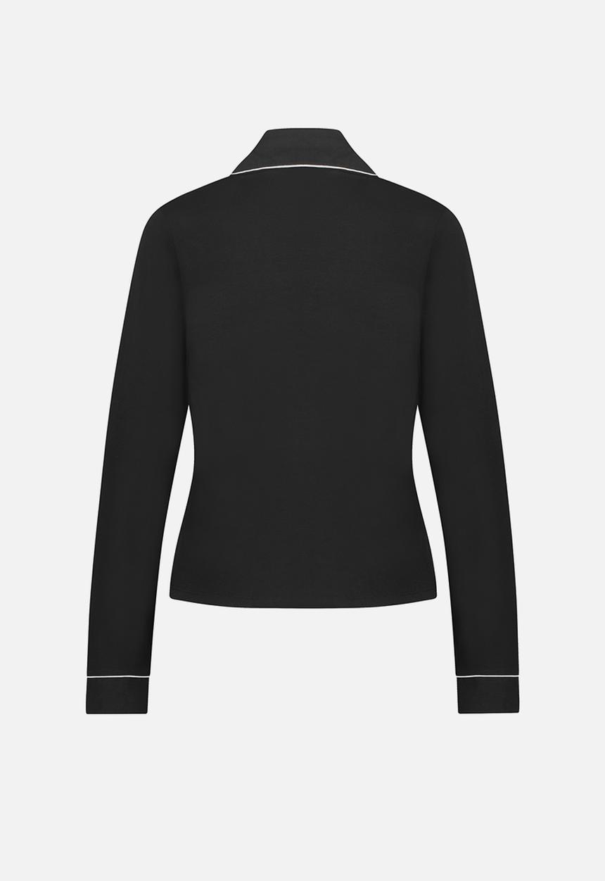 Hunkemoller - Jacket long sleeve jersey essential - black