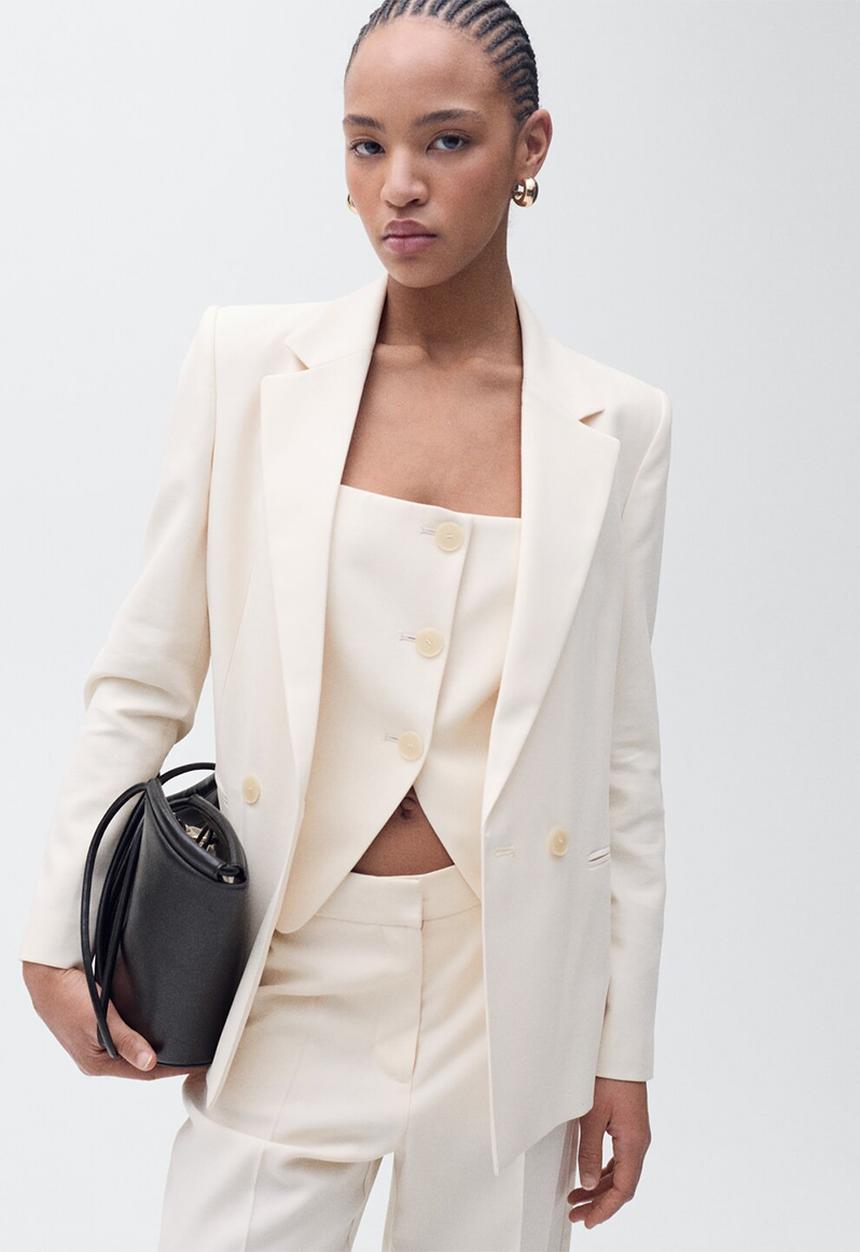 MANGO - Trousers Tempo - Light Beige