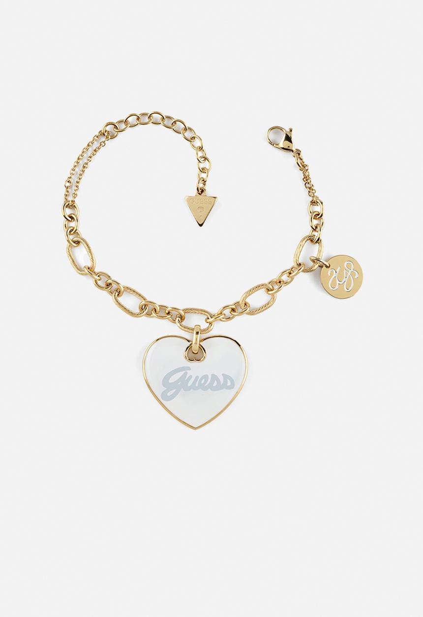 GUESS - Vintage maxi heart logo bracelet - gold