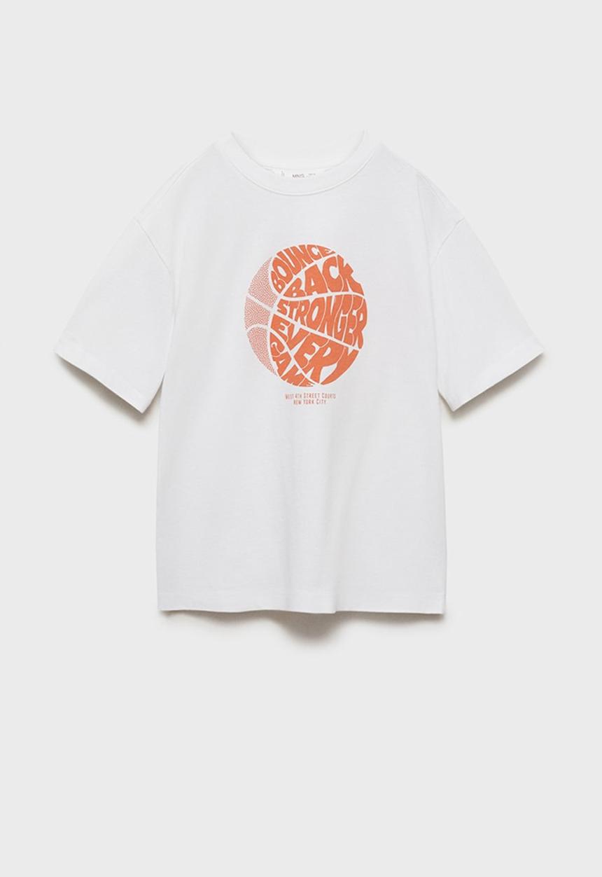 MANGO - T-shirt esen2 - natural
