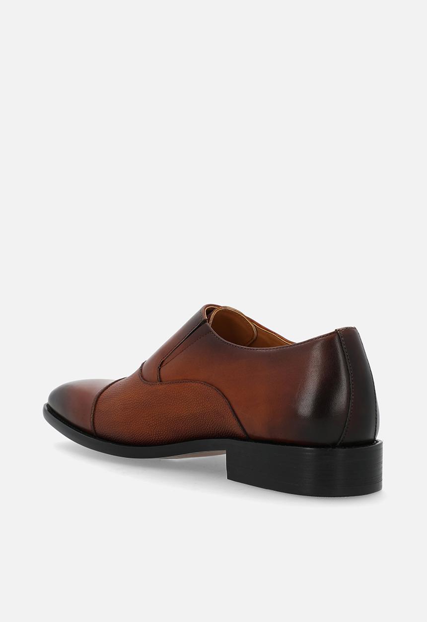 Fabino - SINGLE BUCKLE MONK STRAP - TAN LEATHER