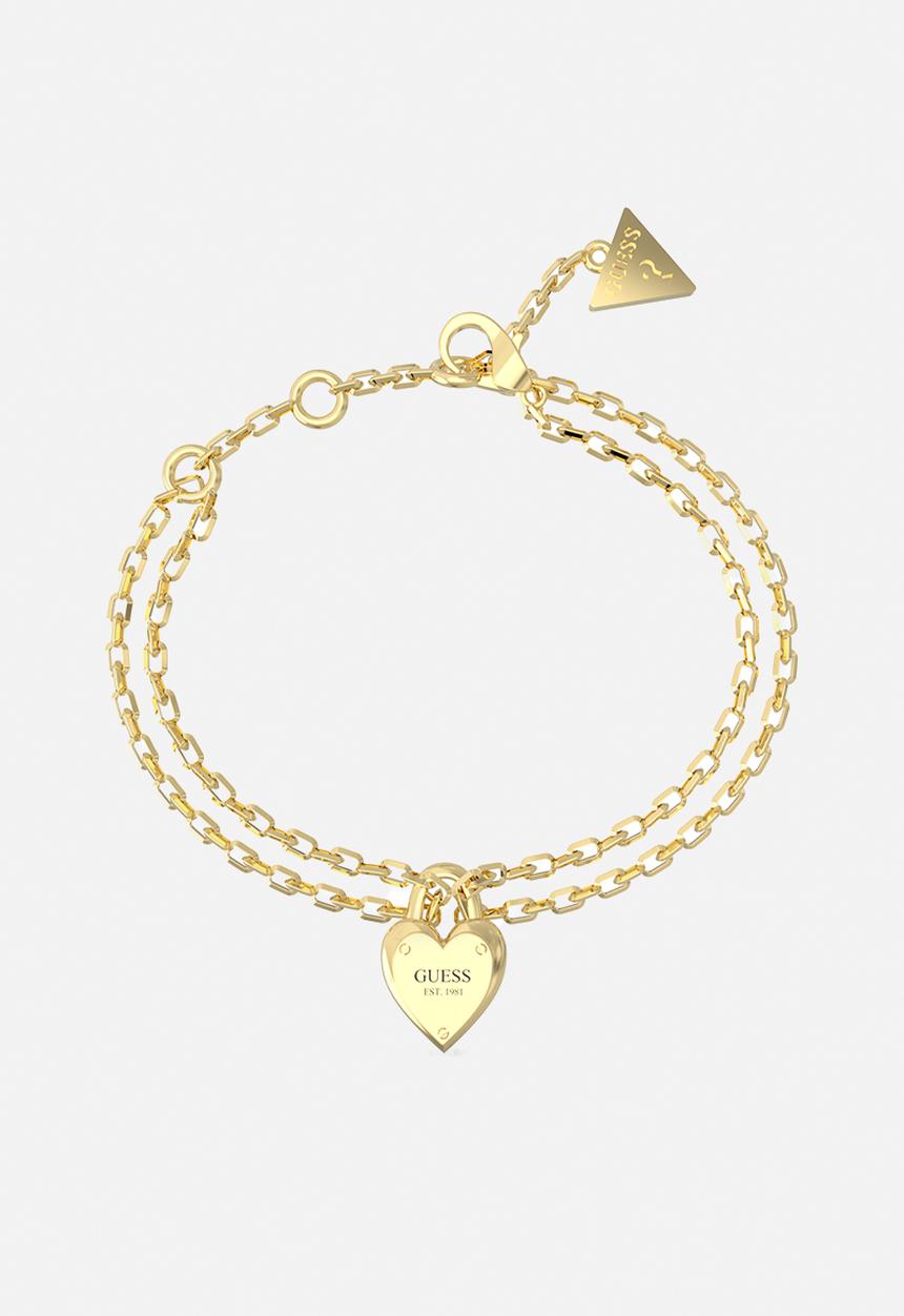 GUESS - All you need is love mini heart lock brace - gold