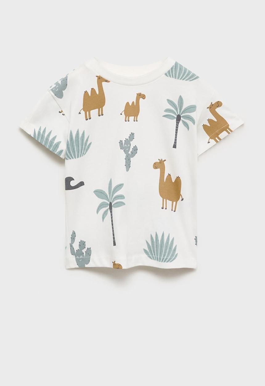 MANGO - T-shirt desert - natural