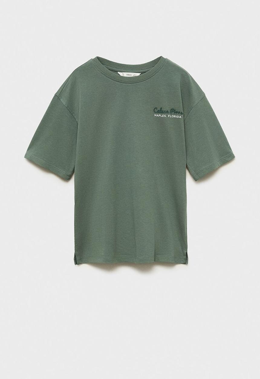 MANGO - T-shirt hoyo - green