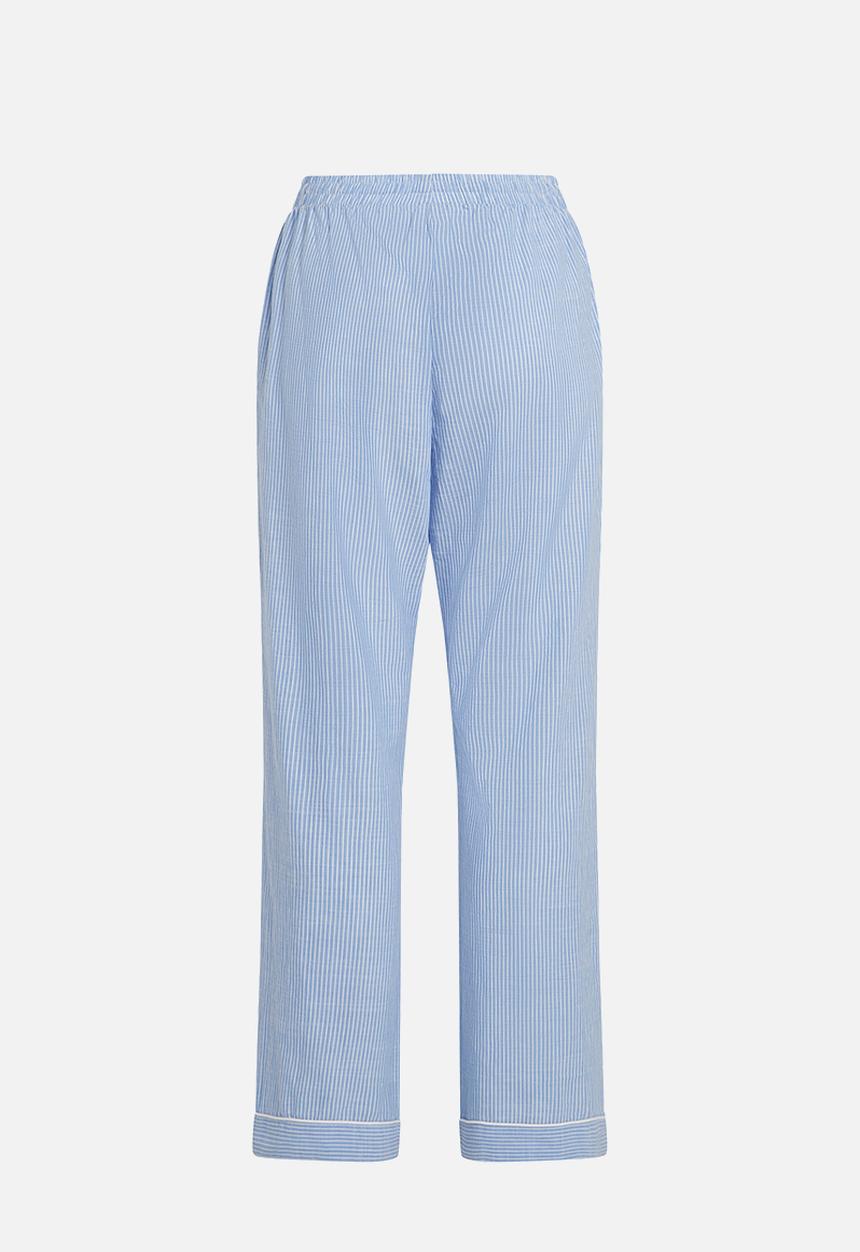 Hunkemoller - Pants cotton stripe - blue