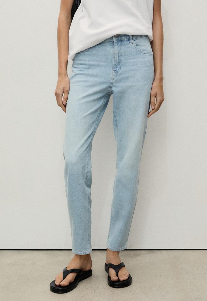 MANGO - Jeans Newmom - Open Blue