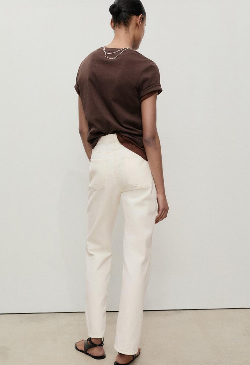 MANGO - Jeans Matilda - Light Beige