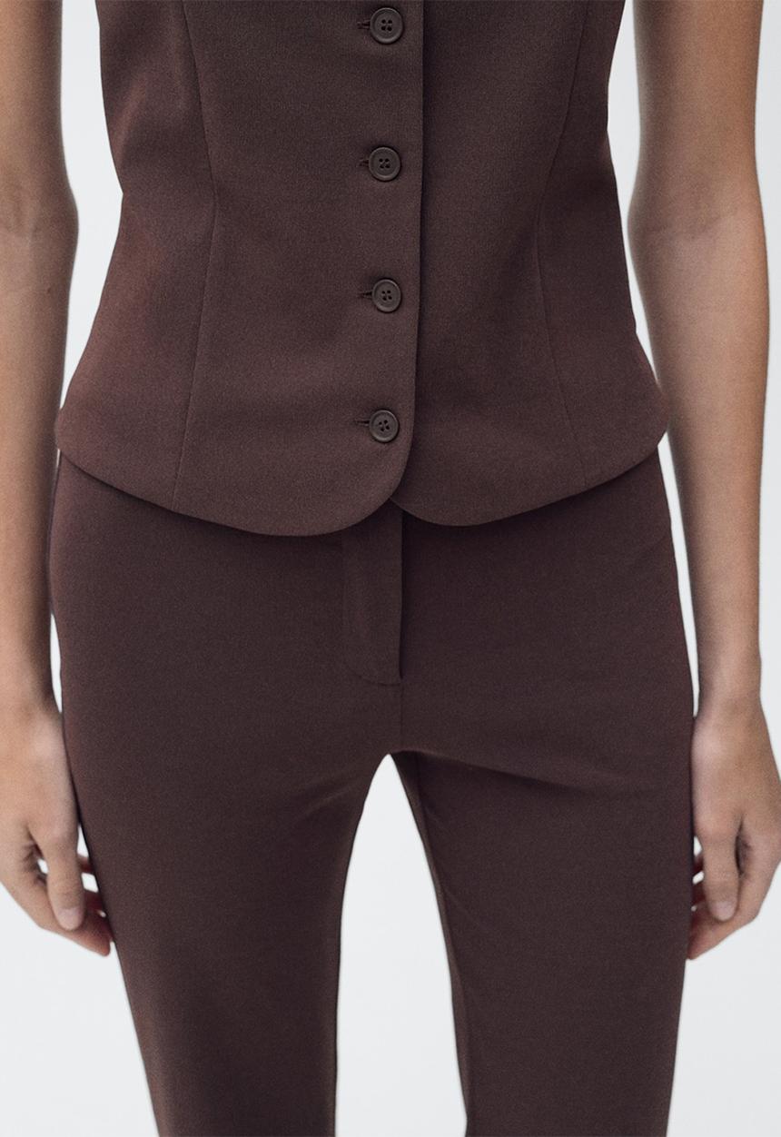 MANGO - Vest Klum - Dark Brown
