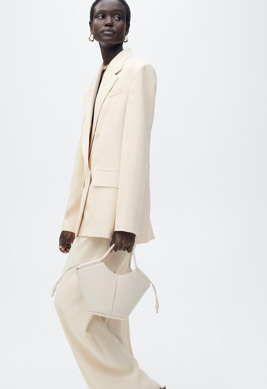 MANGO - Blazer Suki - Light/Pastel Yellow