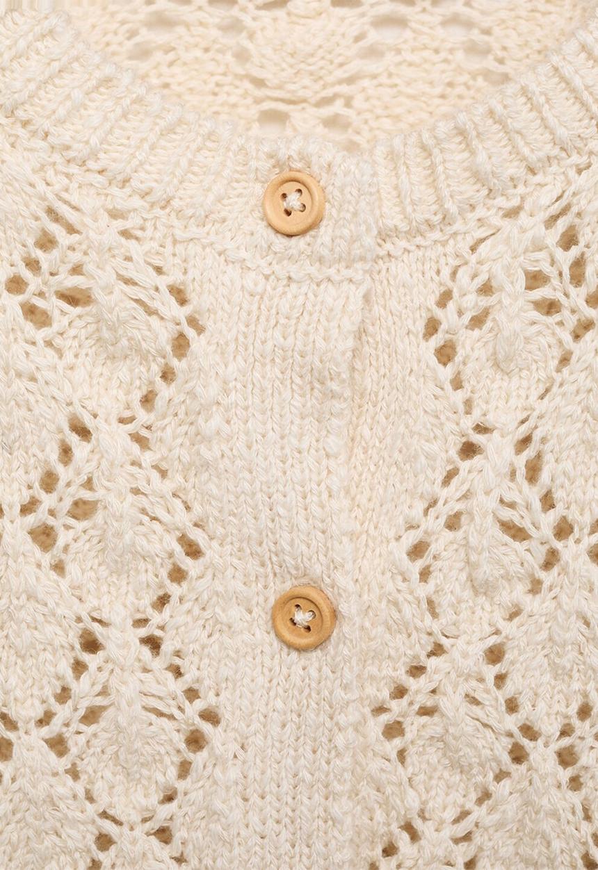 MANGO - Cardigan fez - brown