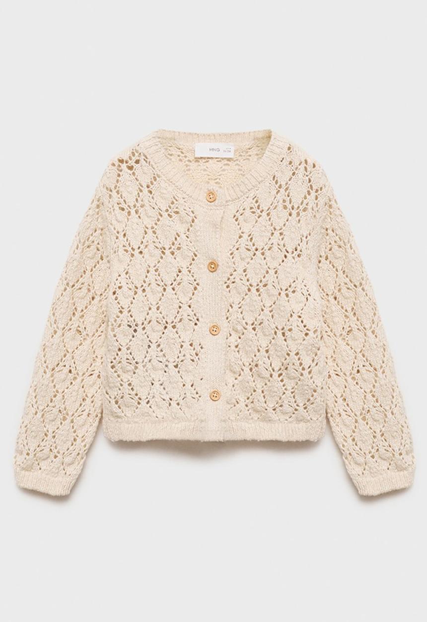 MANGO - Cardigan fez - brown