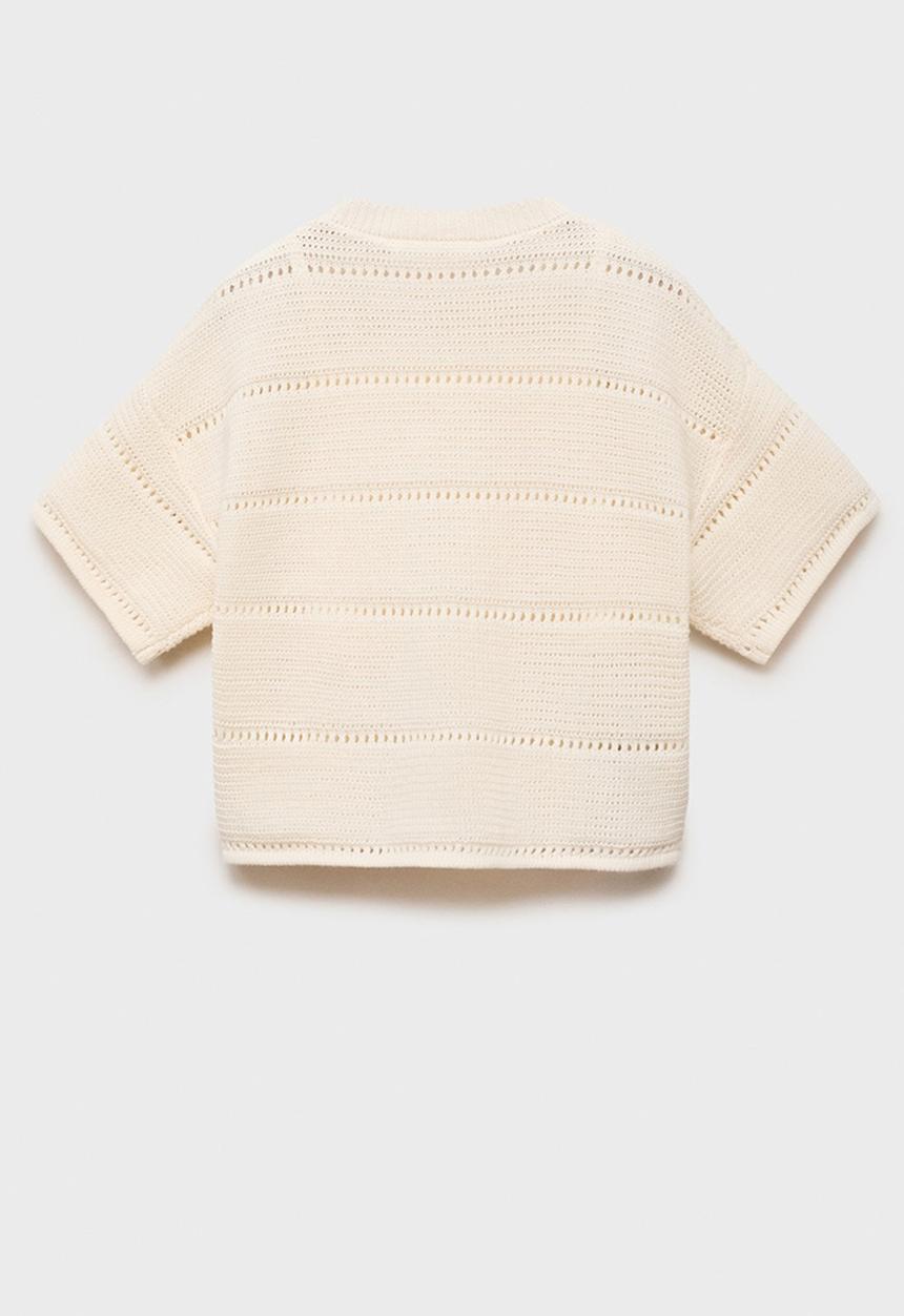 MANGO - Sweater fleur - natural