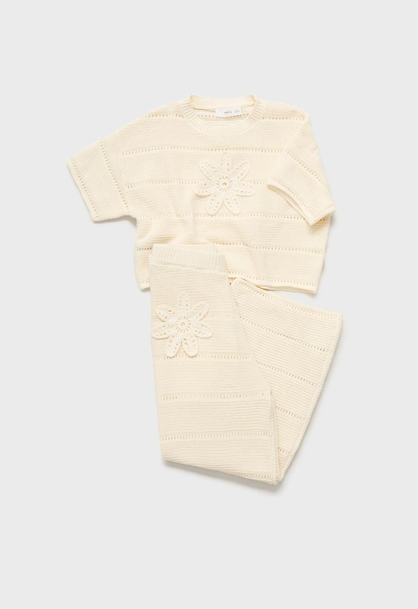 MANGO - Sweater fleur - natural