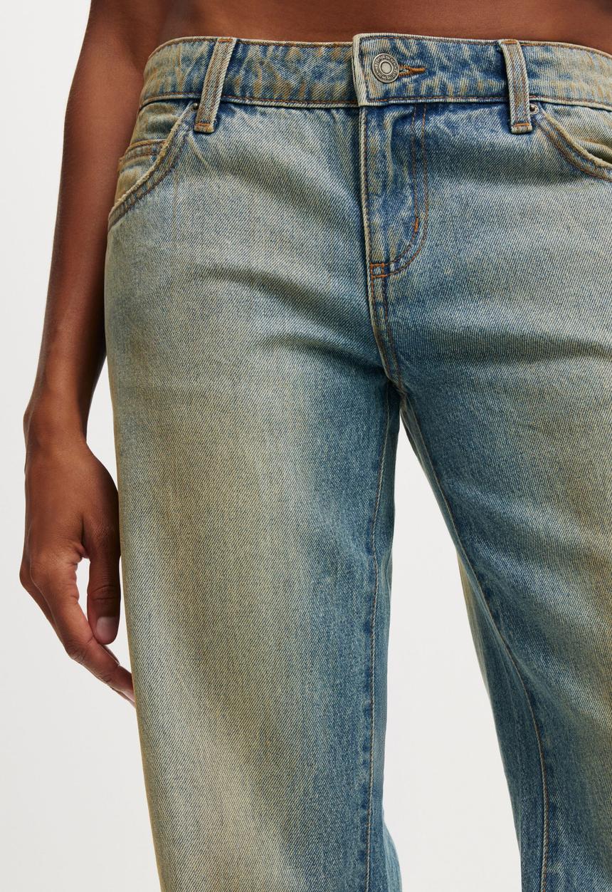 Cotton On - Low rise straight jean - stefani blue