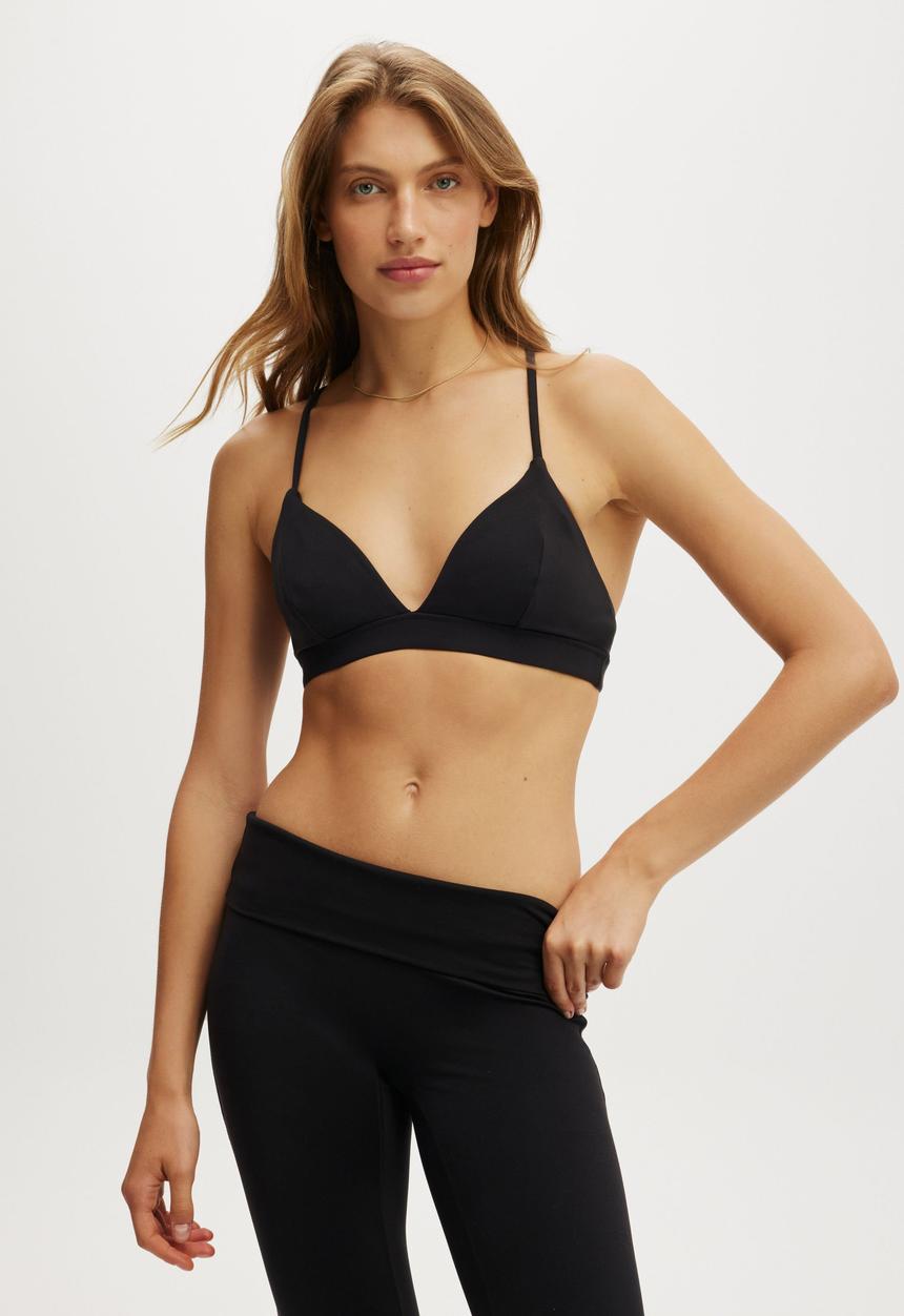 Cotton On - Ultra Soft High Apex Crop - Black