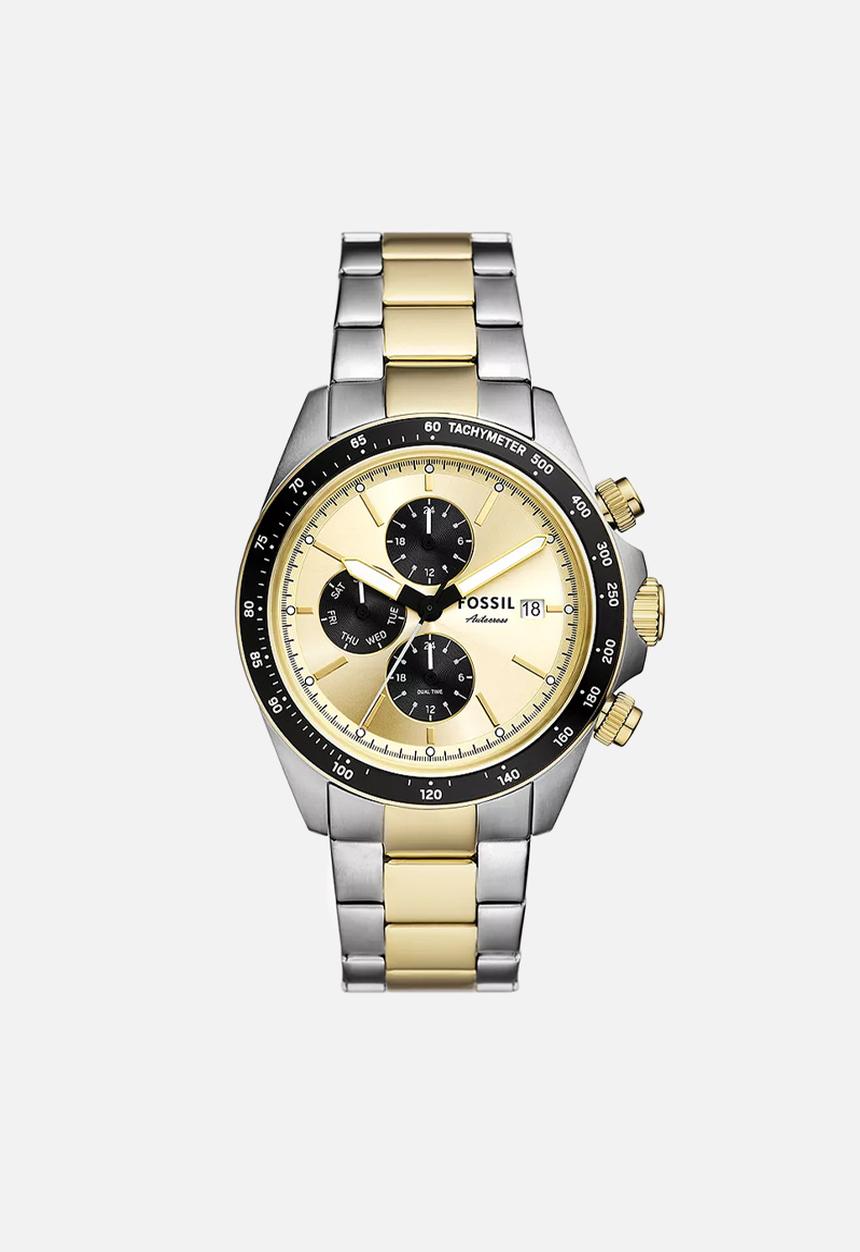 Fossil - Autocross casual watch - silver & gold