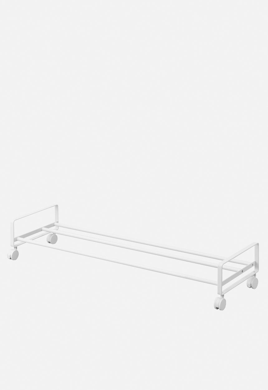 Yamazaki - TOWER Shoe Rack with Casters - White