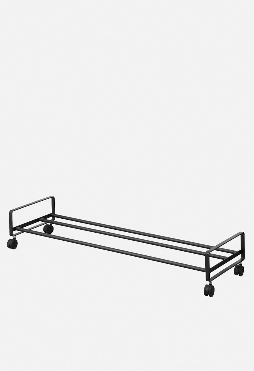 Yamazaki - TOWER Shoe Rack with Casters - Black