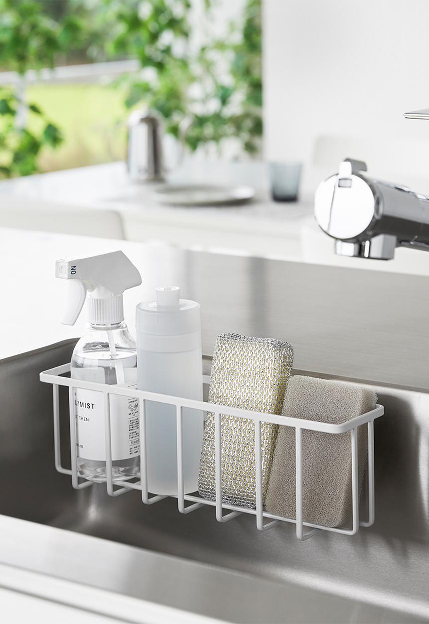 Yamazaki - TOWER Film Hook Multi-Use Basket L - White
