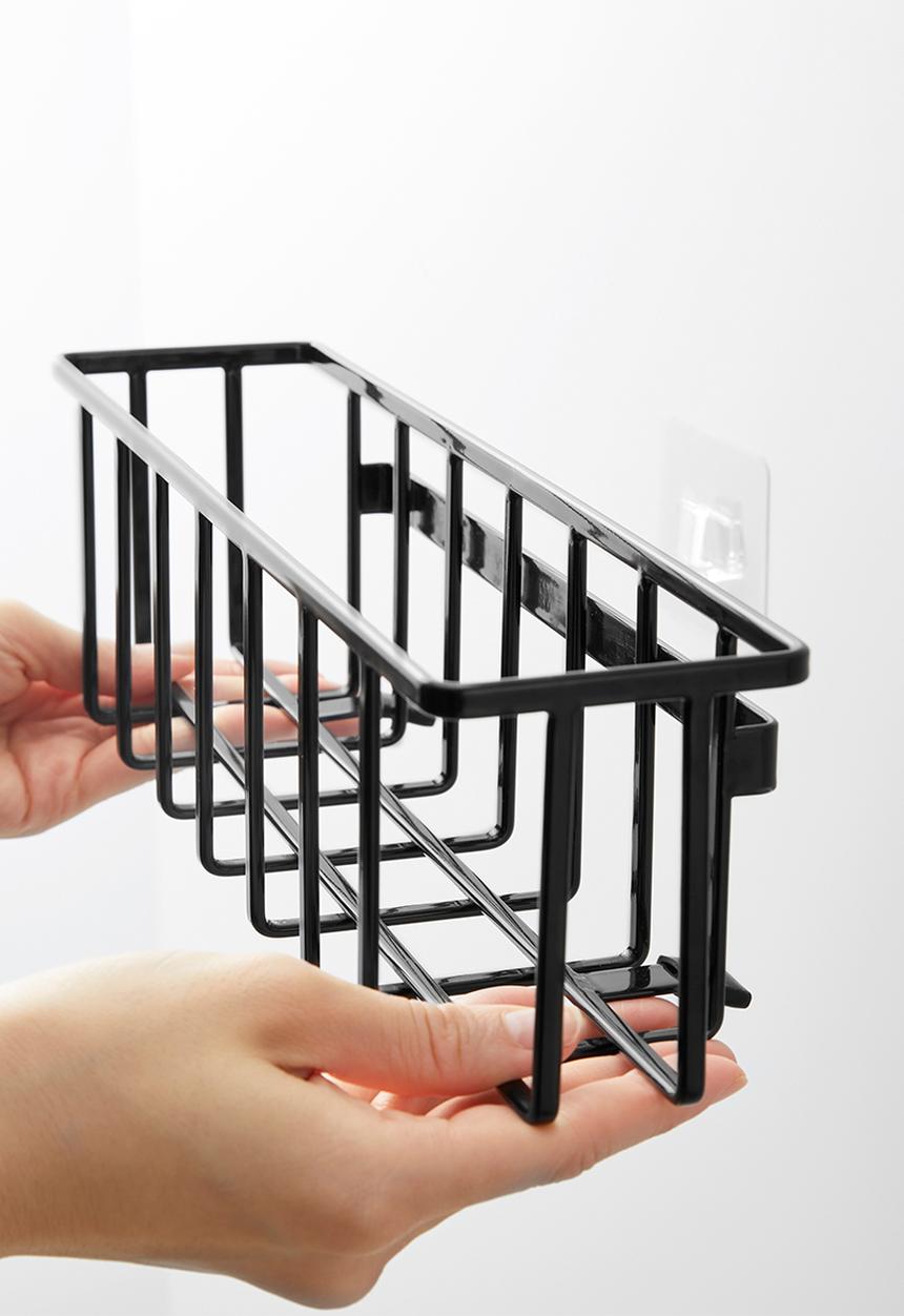 Yamazaki - Tower Film Hook Multi-Use Basket L - Black