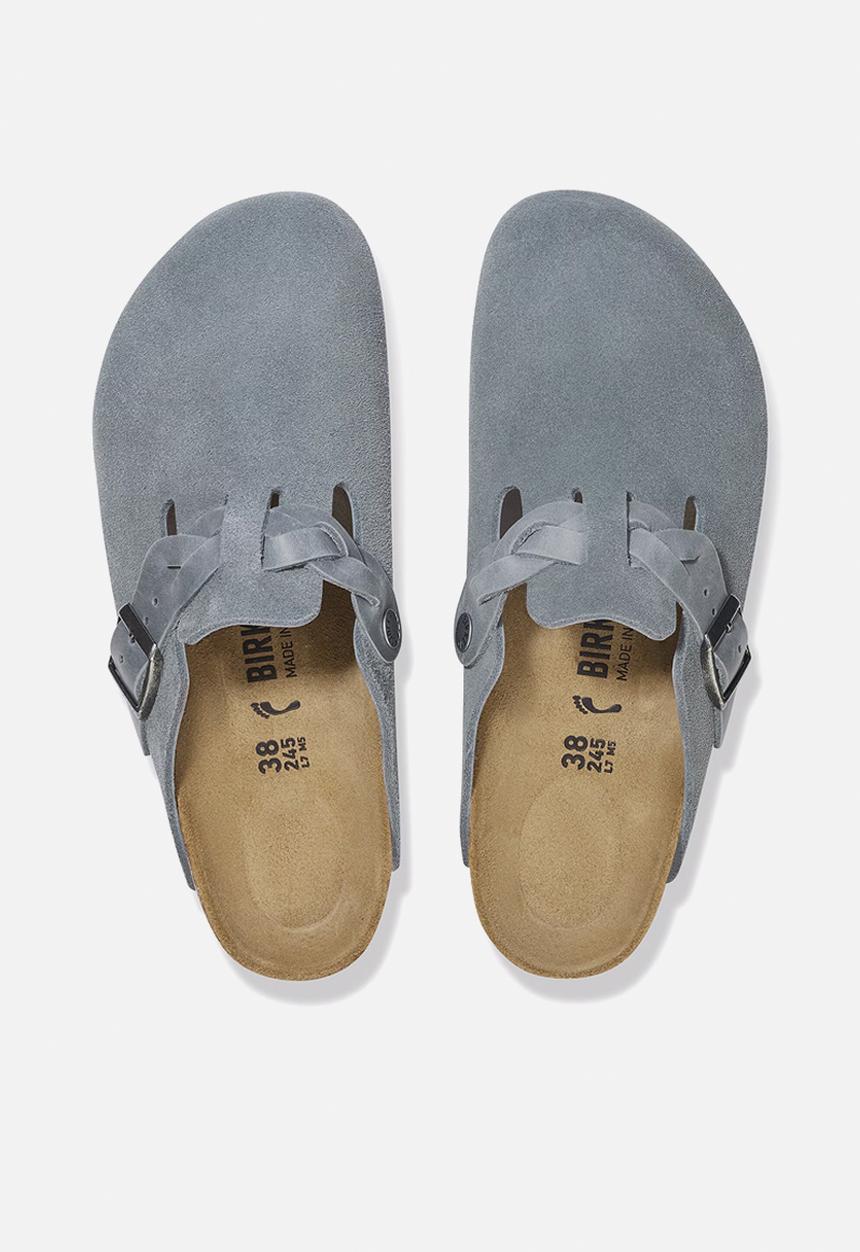 Birkenstock - Boston regular braided suede - basalt grary