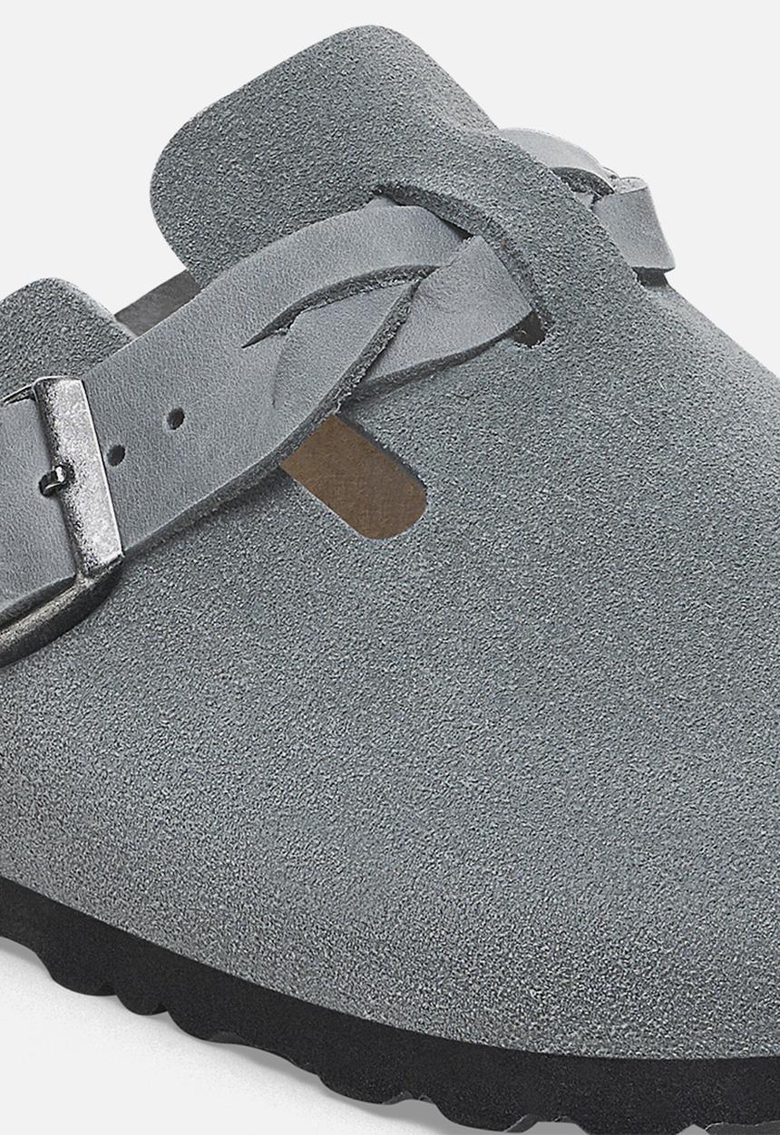 Birkenstock - Boston regular braided suede - basalt grary