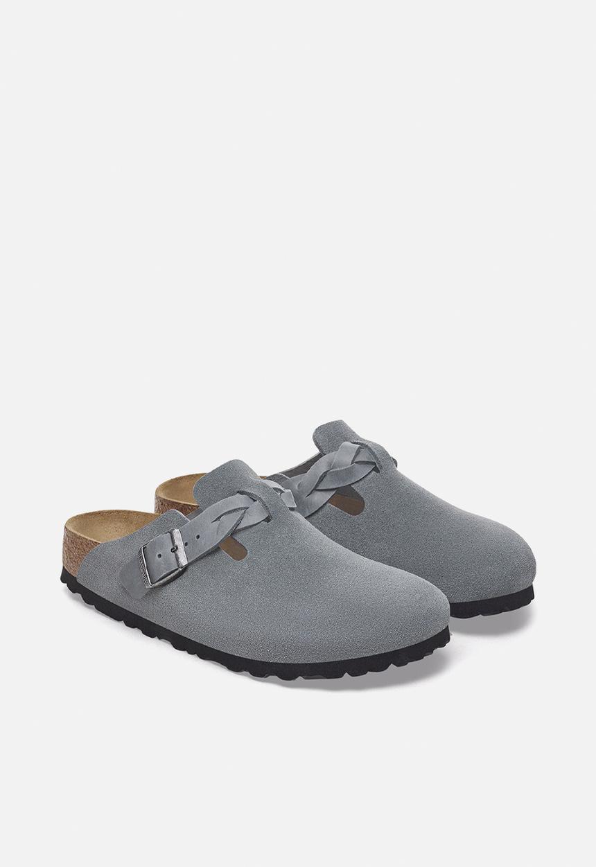 Birkenstock - Boston regular braided suede - basalt grary