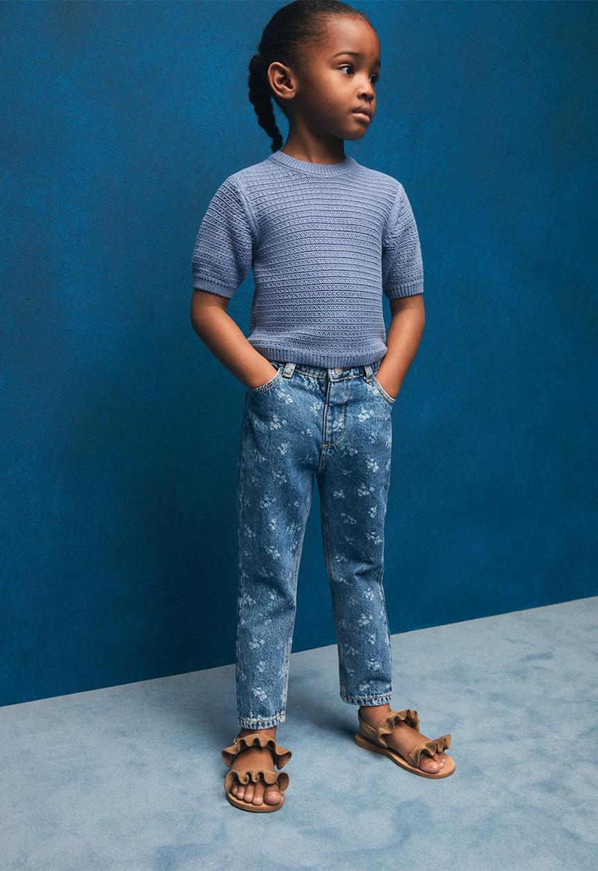 MANGO - Jeans cottagep - open blue