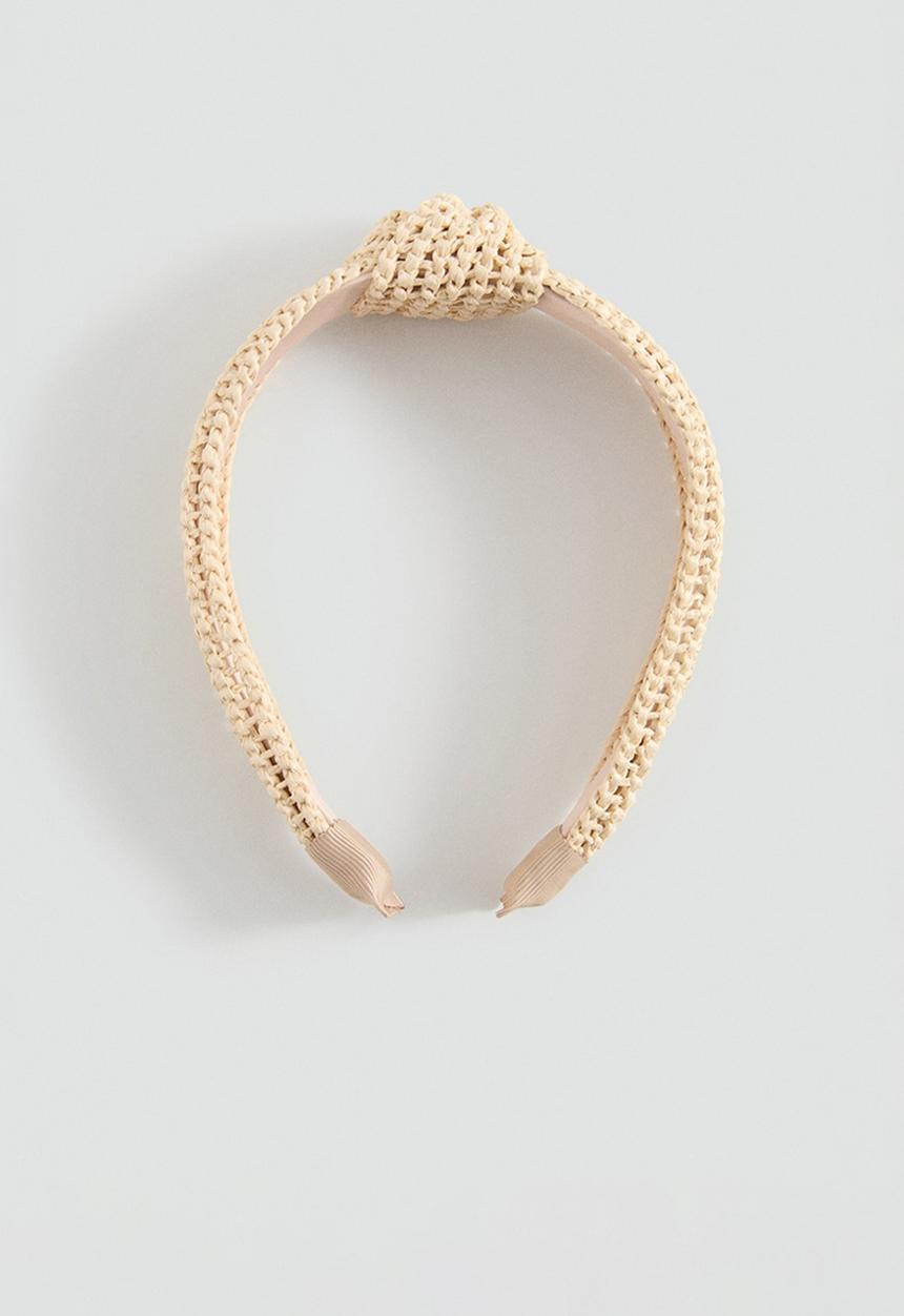 MANGO - Headband rafia - light/pastel brown