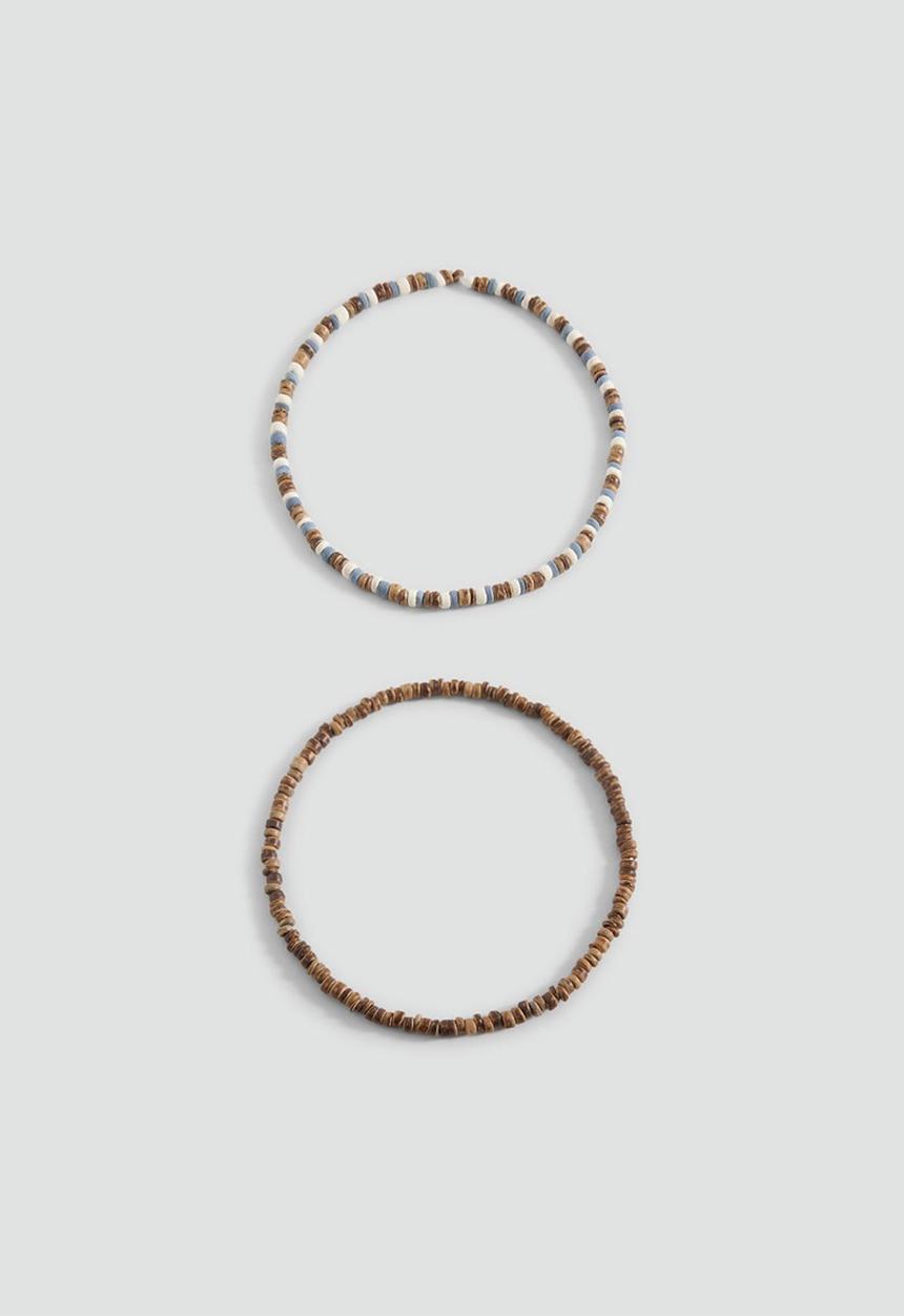 MANGO - Necklace surfer - light/pastel brown