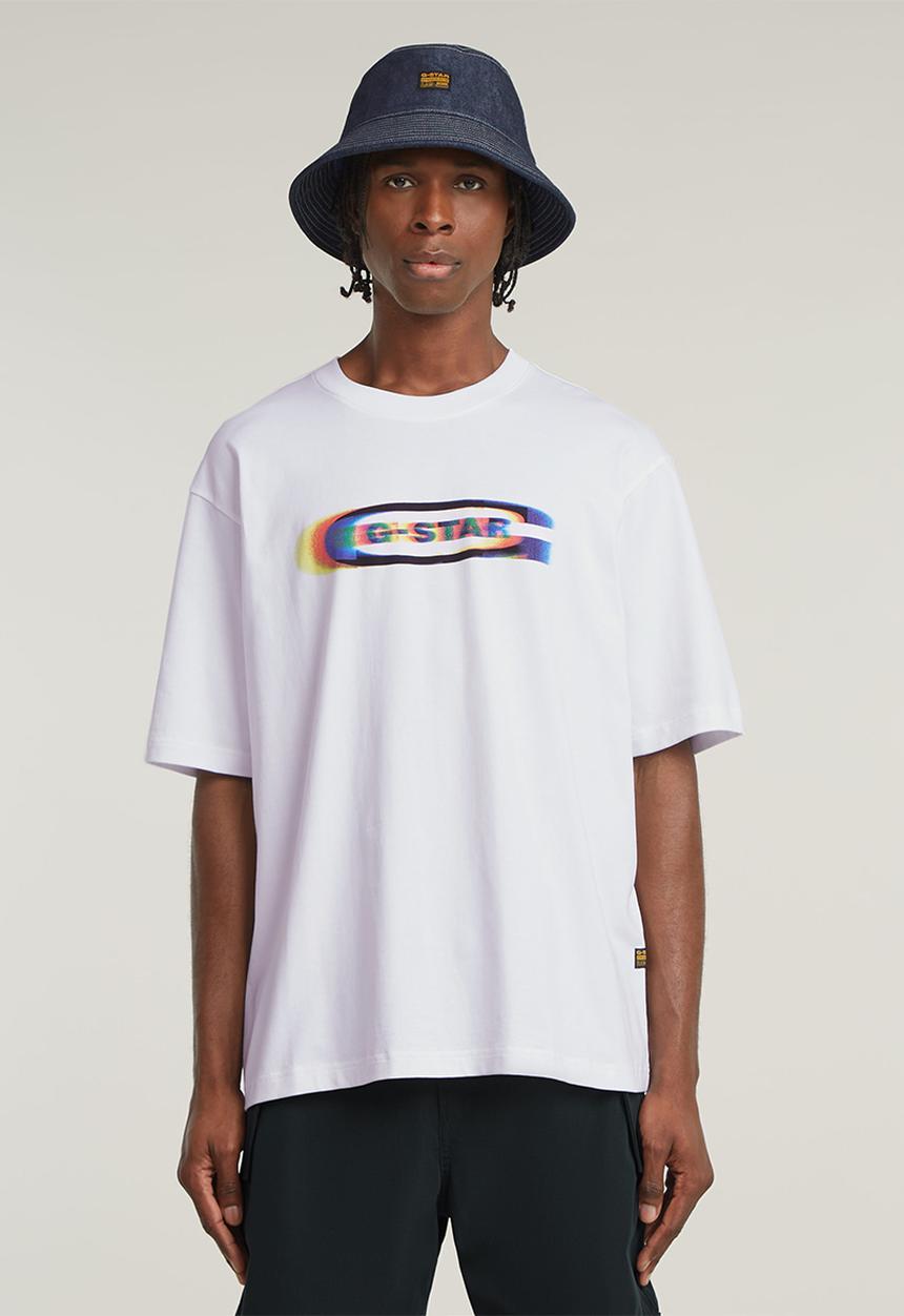 G-STAR - Color Shift Old Skool Logo Boxy R T - White