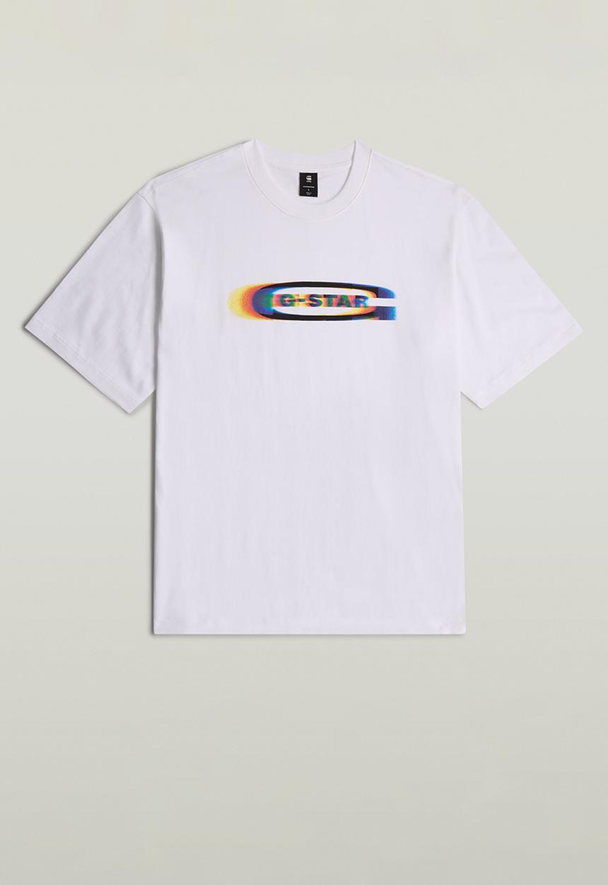 G-STAR - Color Shift Old Skool Logo Boxy R T - White